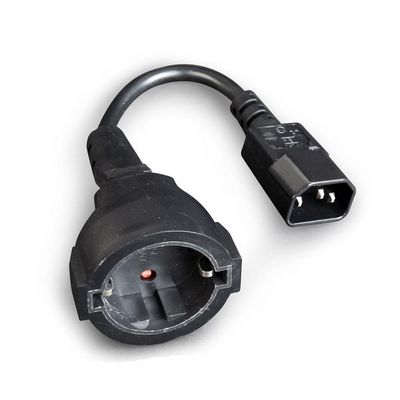 Gembird Cablexpert adaptér C14 (M) -> schuko (F), 15 cm