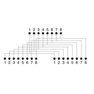 DATACOM Rozdvojka UTP CAT5E 3xRJ45 (8p8c-1M/2F)
