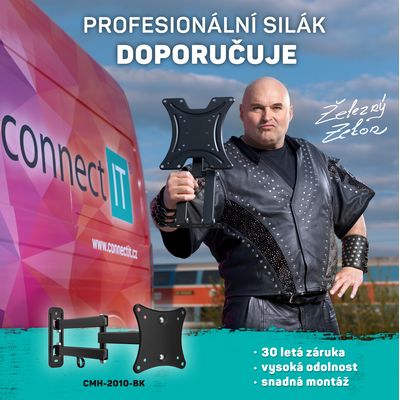 CONNECT IT nástěnný držák na obrazovky 13-27, černý