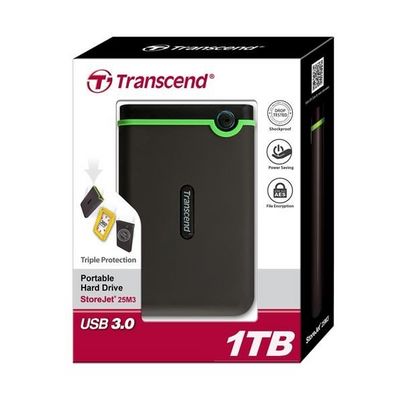 Transcend StoreJet 25M3S Slim 1TB, šedý