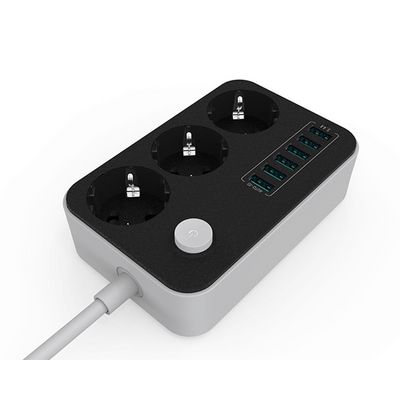 ColorWay CW-CHE36B, 3 zásuvky, 1,8m, 6x USB
