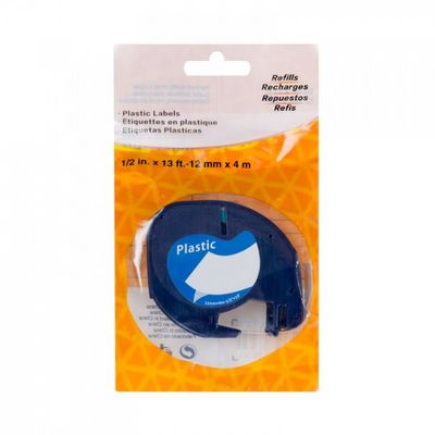 PRINTLINE kompatibilní páska s DYMO 59424, 12mm,4m,černý tisk/červený. p, LetraTag, plast.