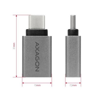 AXAGON RUCM-AFA, USB-C 3.1 M > USB-A F redukce