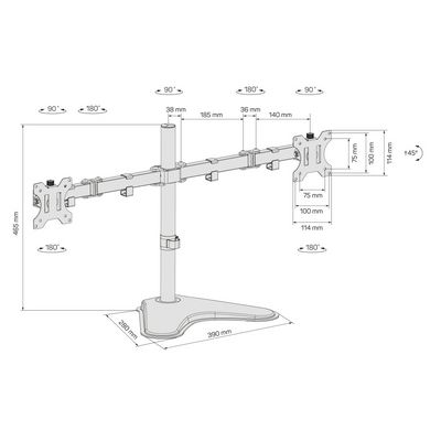 Connect IT TwinArm Basic Beta stolní držák na dva LCD monitory