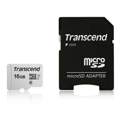 Transcend microSDHC 300S 16GB UHS-I + adaptér