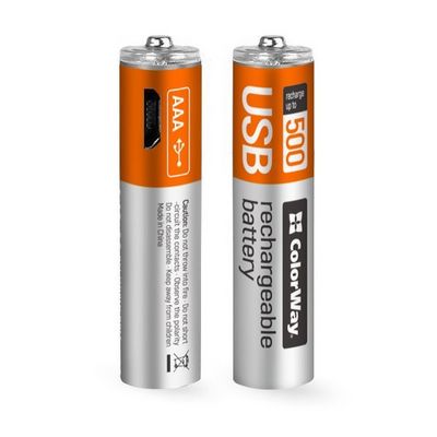 ColorWay nabíjecí baterie AAA USB 400mAh 2ks