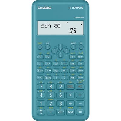 Casio FX 220 Plus 2E Školní vědecká kalkulačka, modrá