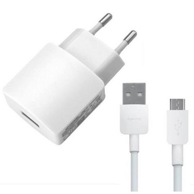 HW-050200E01W Huawei USB Cestovní nabíječka + microUSB Dat. Kabel White (Bulk)