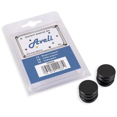 Aveli set magnetů, 6ks, černá barva