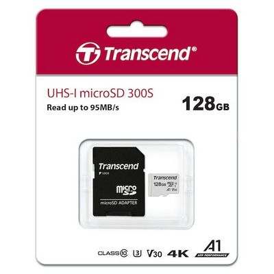 Transcend microSDXC 300S 128GB + adaptér