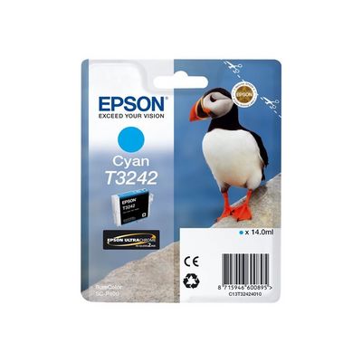 Epson inkoust T3242 Cyan, azurová - originální