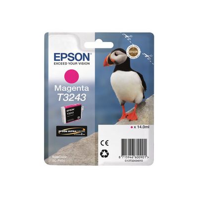 Epson inkoust T3243 Magenta, purpurová - originální