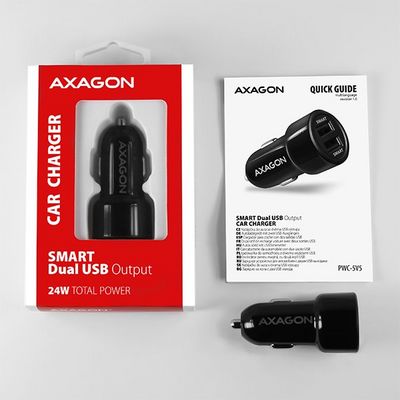 AXAGON PWC-5V5 2.4A + 2.4A car charger