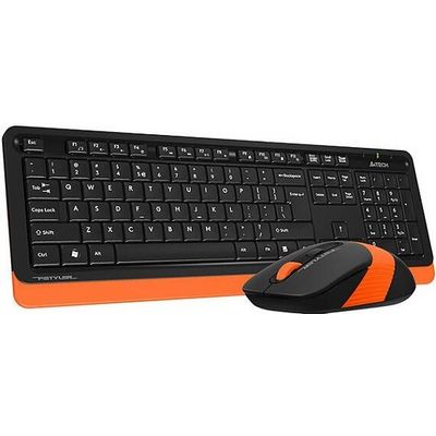 A4Tech set klávesnice a myši FG1010 Fstyler, bezdrátový, oranžový