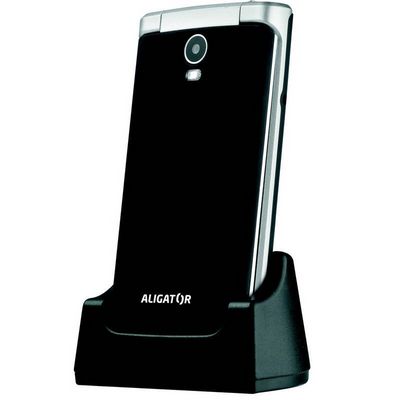 Aligator V710 Senior černo-stříbrný + stolní nabíječka