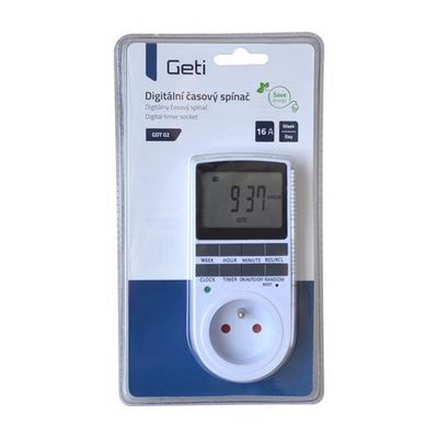Geti spínací zásuvka GDT02 digitální týdenní