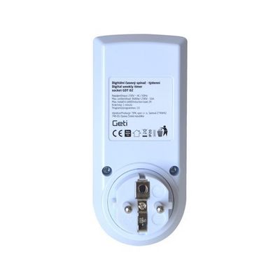 Geti spínací zásuvka GDT02 digitální týdenní