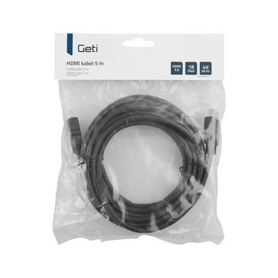 Geti kabel HDMI 5m pozlacený, 4K, ethernet 2.0