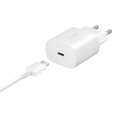 EP-TA800XWE Samsung 25W Cestovní nabíječka + USB-C Datový Kabel White
