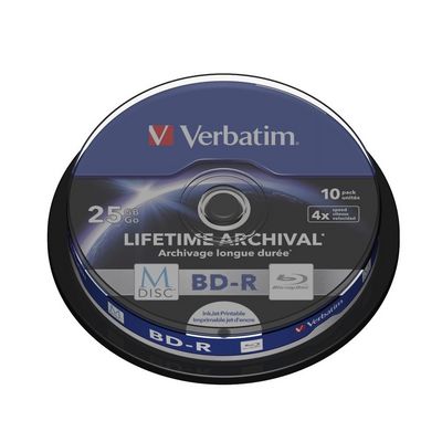 Verbatim Blu-ray BD-R M-Disc Printable 4x, 25GB, 10 ks (Spindl)