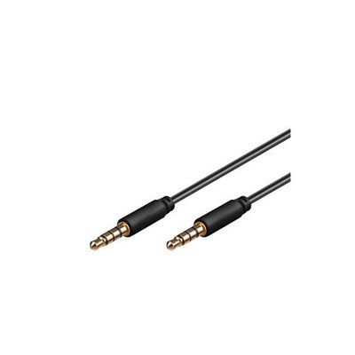 Kabel Jack 3.5mm 4 pinový M/M 0,5m pro Apple iPhone, iPad, iPod