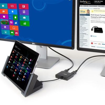 PremiumCord adaptér DisplayPort - 2x DisplayPort, MST,rozšíření+zrcadlení+2 obrazy, 4K*2K