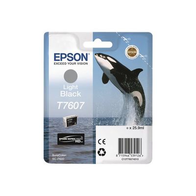 Epson T7607 Light Black, světle černá - originální