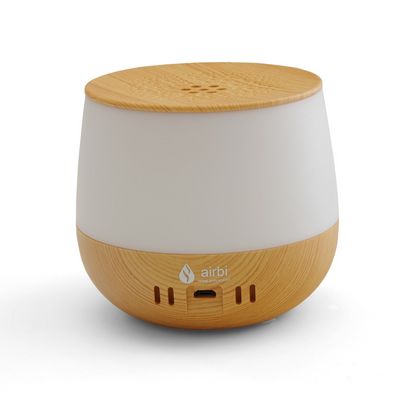 Airbi aroma difuzér s možností osvětlení LOTUS - světlé dřevo