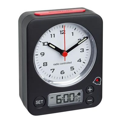 TFA analogový budík s rádiově řízeným časem 60.1511.01.05 COMBO