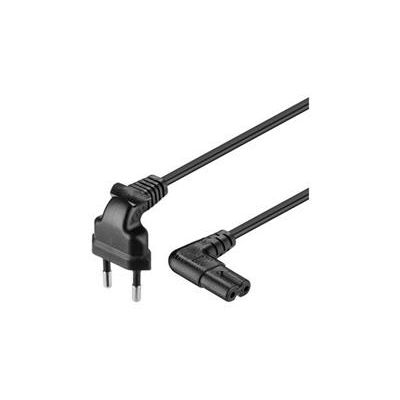 PremiumCord Kabel síťový 230V k magnetofonu se zahnutými konektory 3m