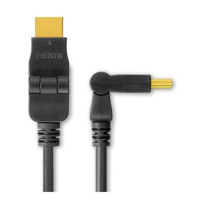 PremiumCord kabel HDMI A - HDMI A M/M 1m, otočné zlacené konektory