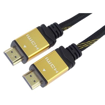 PremiumCord 4K HDMI 2.0b High Speed + Ethernet kabel, zlacené HQ konektory, nylonové provedení, 5m