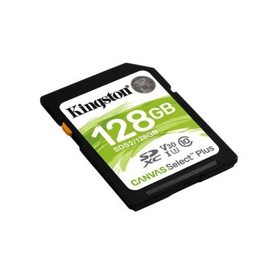 KINGSTON SDXC 128GB Canvas Select Plus A1 C10 Card (čtení 100 MB/s, zápis 85MB/s)