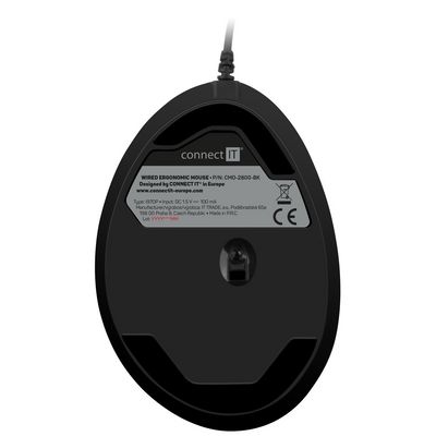 Connect IT CMO-2800-BK ergonomická vertikální optická myš, černá