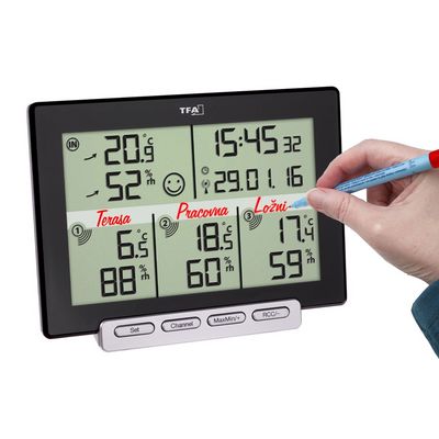 TFA Teploměr a vlhkoměr s 3 bezdrátovými senzory 30.3057.01 MULTI-SENSE