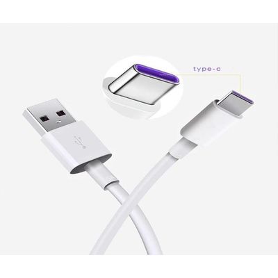 PremiumCord Kabel USB-C/M - USB 2.0 A/M, Super fast charging 5A, bílý, 1m