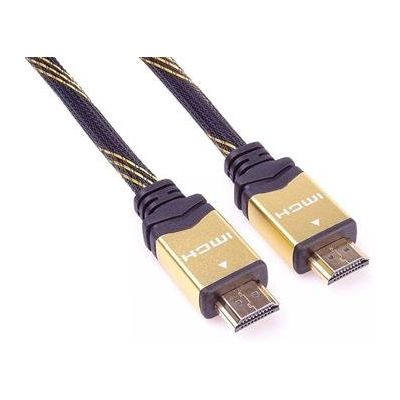 PremiumCord 4K HDMI 1.4 High Speed + Ethernet kabel, zlacené HQ konektory, nylonové provedení, 1,5m