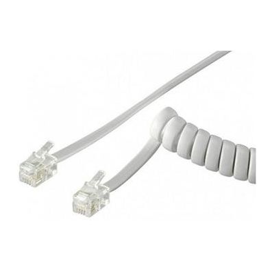 Kabel telefonní sluchátkový kroucený 4 žíly 4m - bílý