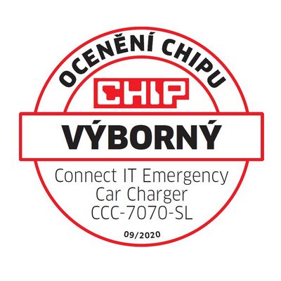 Connect IT Emergency Car Charger záchranářská nabíječka do auta, stříbrná