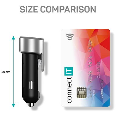 Connect IT Emergency Car Charger záchranářská nabíječka do auta, stříbrná
