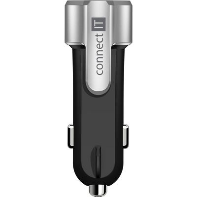 Connect IT Emergency Car Charger záchranářská nabíječka do auta, stříbrná