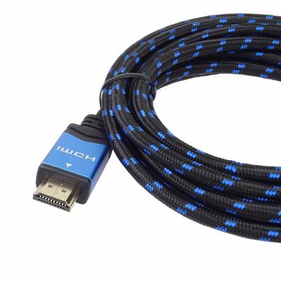 PremiumCord Ultra HDTV 4K@60Hz kabel HDMI 2.0b kovové+zlacené konektory 1m bavlněné opláštění kabelu