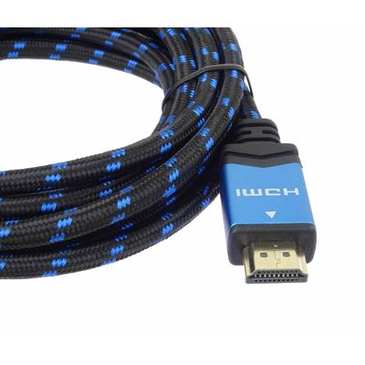 PremiumCord Ultra HDTV 4K@60Hz kabel HDMI 2.0b kovové+zlacené konektory 1m bavlněné opláštění kabelu