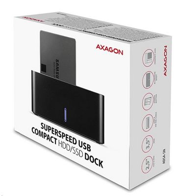 AXAGON ADSA-SN, USB 3.2 Gen1 - SATA 6G, 2.5/3.5 HDD/SSD dokovací stanice