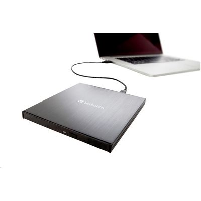Verbatim Slimline CD/DVD Writer, externí vypalovačka, USB-C