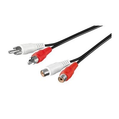 PremiumCord Kabel 2x Cinch-2x Cinch, M/F 10m