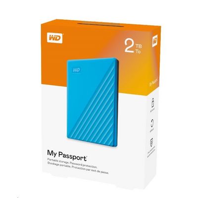 WD My Passport Portable 2TB modrý