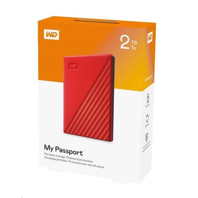 WD My Passport Portable 2TB červený