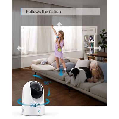 Eufy Indoor Cam 2K Pan & Tilt White (T8410322)