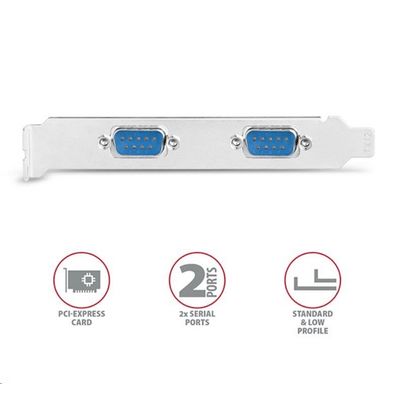 AXAGON PCEA-S2N, PCIe řadič - 2x sériový port